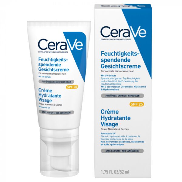 CERAVE Crème Hydratante Visage SPF25 Peau Normale à Sèche 52ml – Image 2