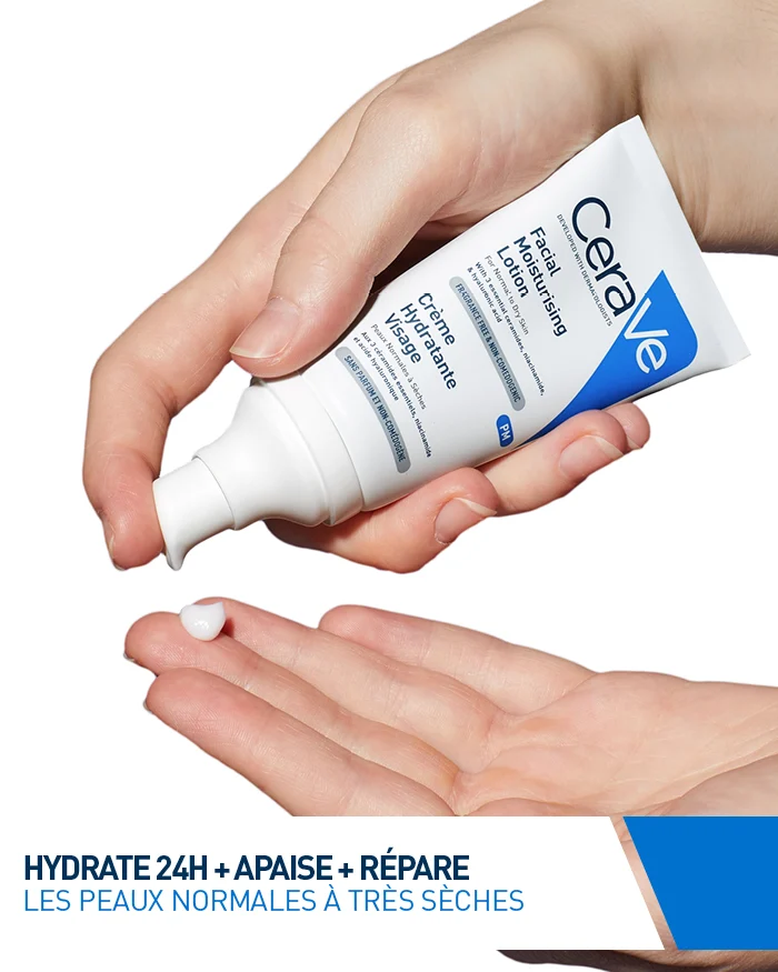 CERAVE Crème Hydratante Visage SPF25 Peau Normale à Sèche 52ml CERAVE Crème Hydratante Visage SPF25 Peau Normale à Sèche 52ml – Image 4