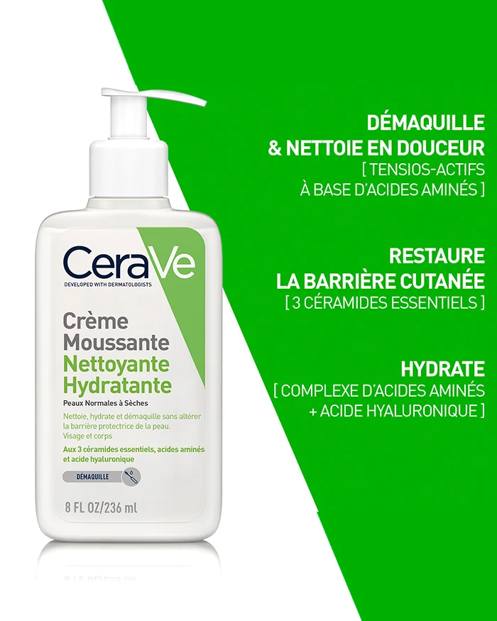CERAVE CREME MOUSSANTE NETTOYANTE HYDRATANTE 236ml CERAVE CREME MOUSSANTE NETTOYANTE HYDRATANTE 236ml