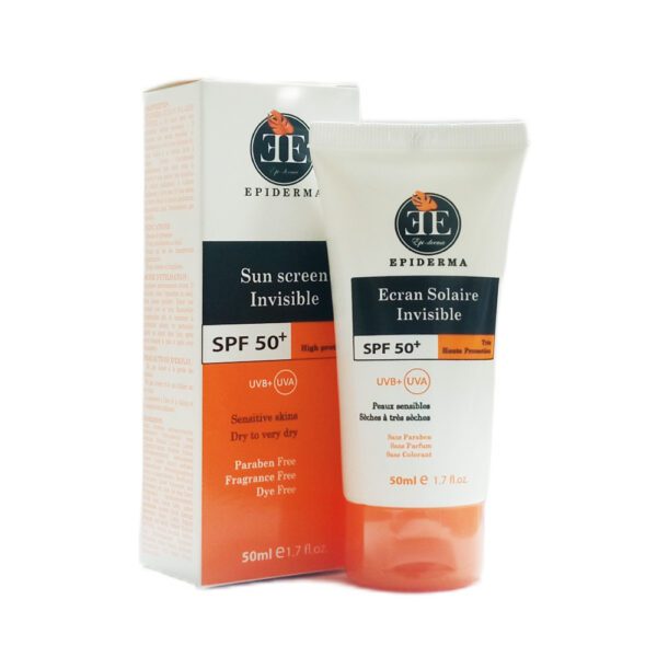 EPIDERMA ECRAN SOLAIRE INVISIBLE 50SPF 50mL