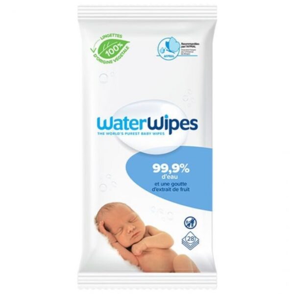 WATERWIPES LINGETTES BÉBÉ 28 PIÈCES