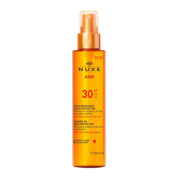 NUXE SUN HUILE BRONZANTE VISAGE ET CORPS SPF30 150mL