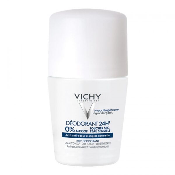 VICHY DEODORANT ROLL-ON 24H TOUCHER SEC PEAUX SENSIBLES 50ml