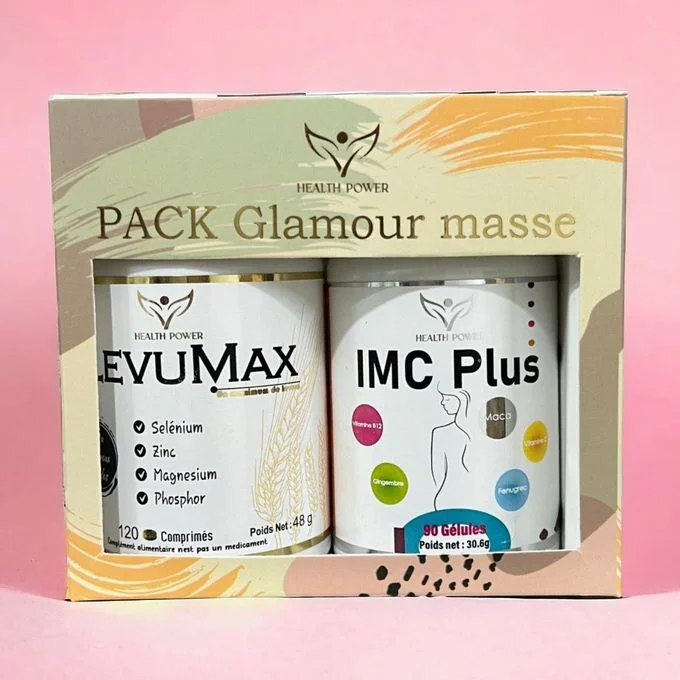 HEALTH POWER PACK Glamour masse IMC Plus 90 Gélules + LevuMax 120 Comprimés HEALTH POWER PACK Glamour masse IMC Plus 90 Gélules + LevuMax 120 Comprimés – Image 2