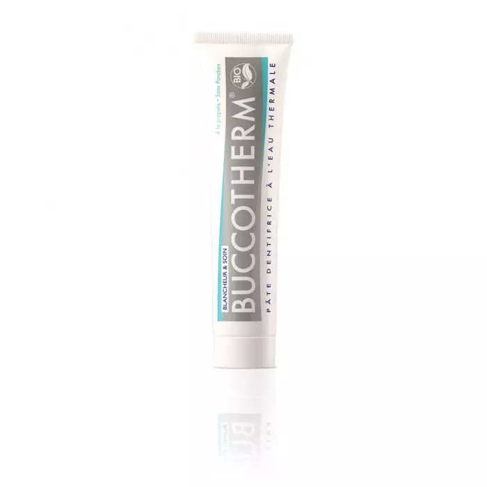 BUCCOTHERM BLANCHEUR ET SOIN PATE DENTIFRICE A L’EAU THERMALE 75ml BUCCOTHERM BLANCHEUR ET SOIN PATE DENTIFRICE A L’EAU THERMALE 75ml
