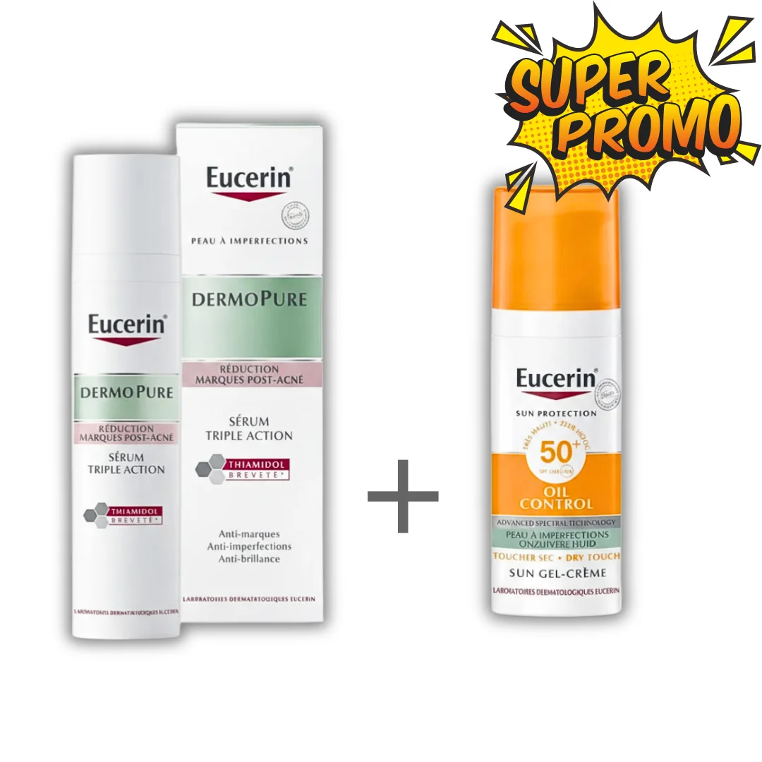 Eucerin Dermopure Triple Effect Serum 40ml+Ecran Huile Control 50ml Pack Eucerin Dermopure Triple Effect Serum 40ml+Ecran Huile Control 50ml Pack