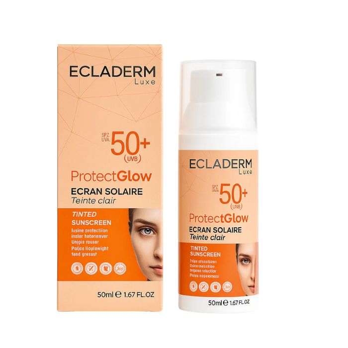 ECLADERM LUXE PROTECT GLOW ECRAN SOLAIRE SPF50 + TEINTE CLAIR 50ml ECLADERM LUXE PROTECT GLOW ECRAN SOLAIRE SPF50 + TEINTE CLAIR 50ml