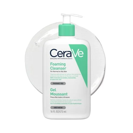 CERAVE GEL MOUSSANT PEAUX NORMALES À GRASSES 473ml CERAVE GEL MOUSSANT PEAUX NORMALES À GRASSES 473ml