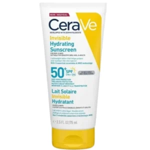 Cerave Lait Solaire Invisible Hydratant SPF50+ | Peau Normale à Sèche |Peau sensible | 75ml
