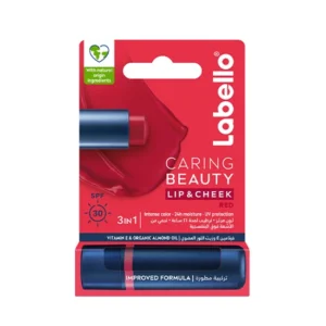Labello Caring Beauty Lip and Cheek SPF 30 Red 4.8g – Baume Teinté Hydratant Lèvres et Joues. Labello Caring Beauty Lip and Cheek SPF 30 Red 4.8g – Baume Teinté Hydratant Lèvres et Joues.