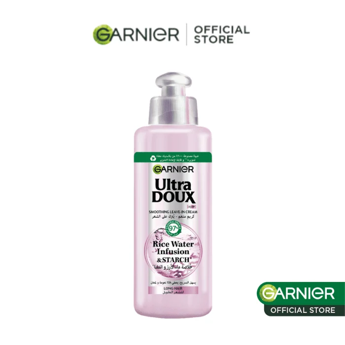 GARNIER ULTRA DOUX Rice Water Crème sans rinçage à l’eau de riz et à l’amidon 200ML GARNIER ULTRA DOUX Rice Water Crème sans rinçage à l'eau de riz et à l'amidon 200ML